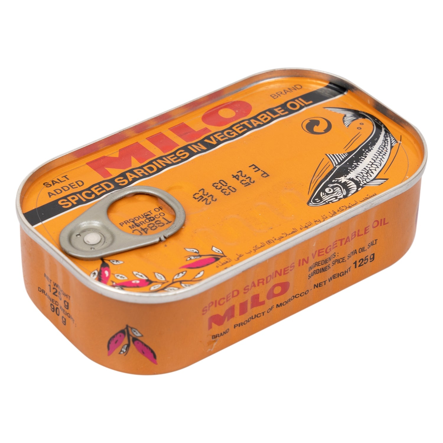 Milo spiced sardines in vegetable oil 125g canned fish