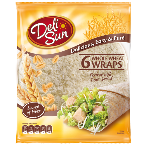 Delisun Whole Wheat Tortilla Wraps 360g - product packaging