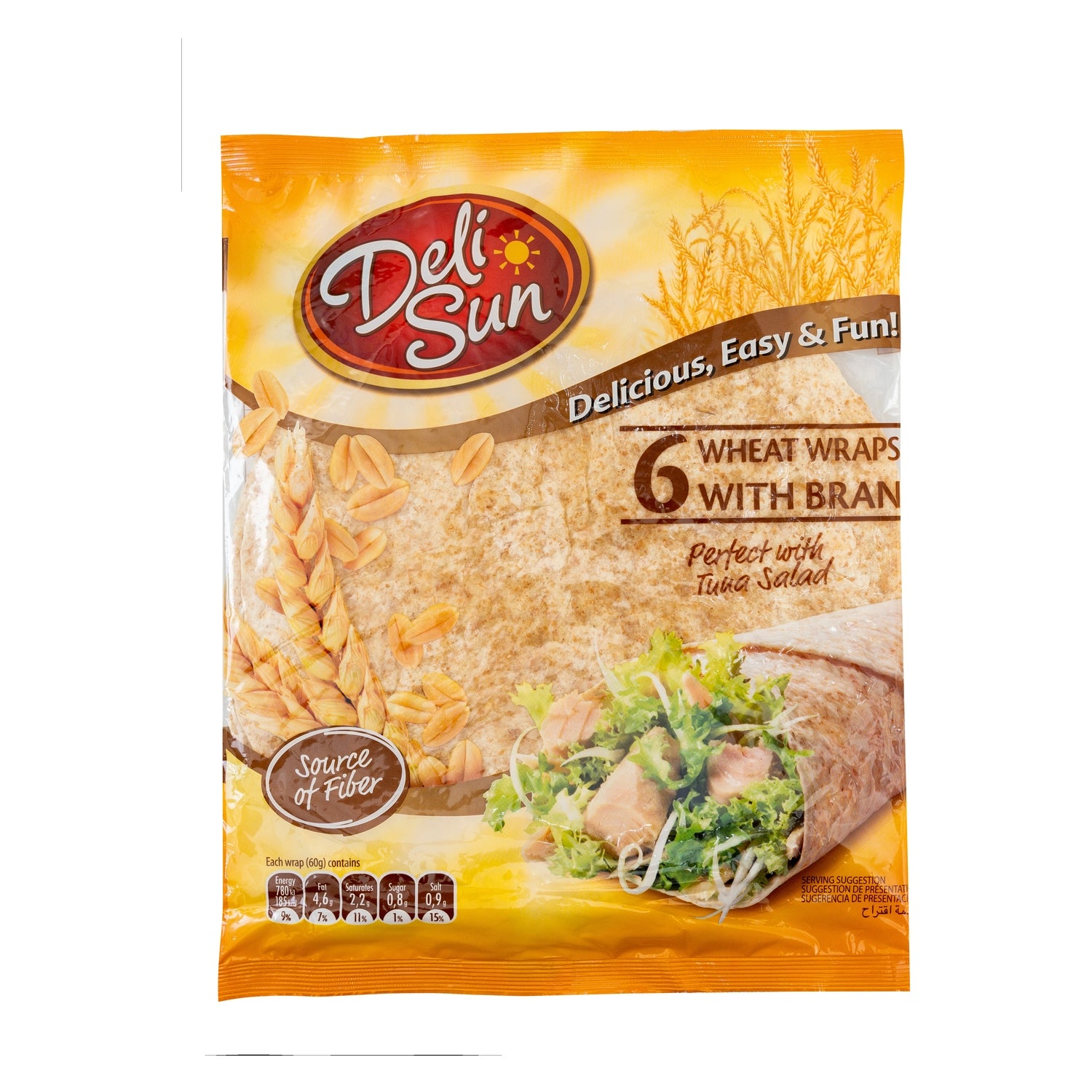 Delisun Whole Wheat Tortilla Wraps 360g - 20 pieces carton