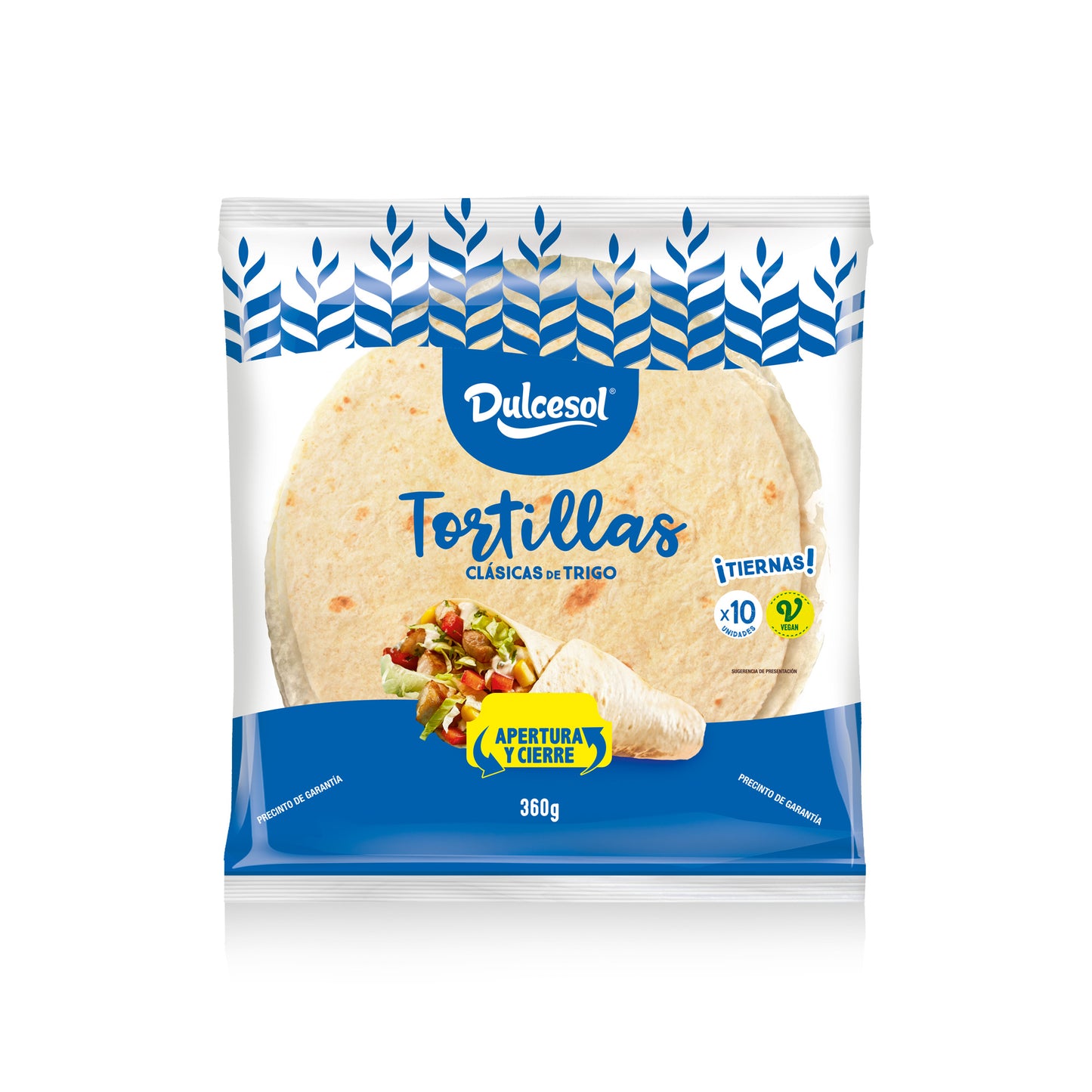 Dulcesol Soft Tortilla Wraps 360g - white flour tortillas