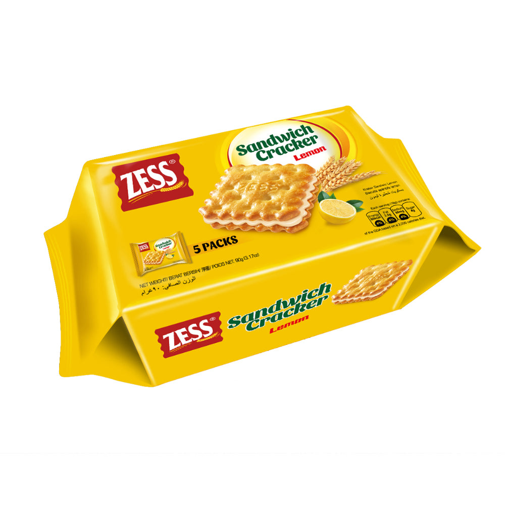 ZESS Crackers Lemon 90g - 24 pieces carton