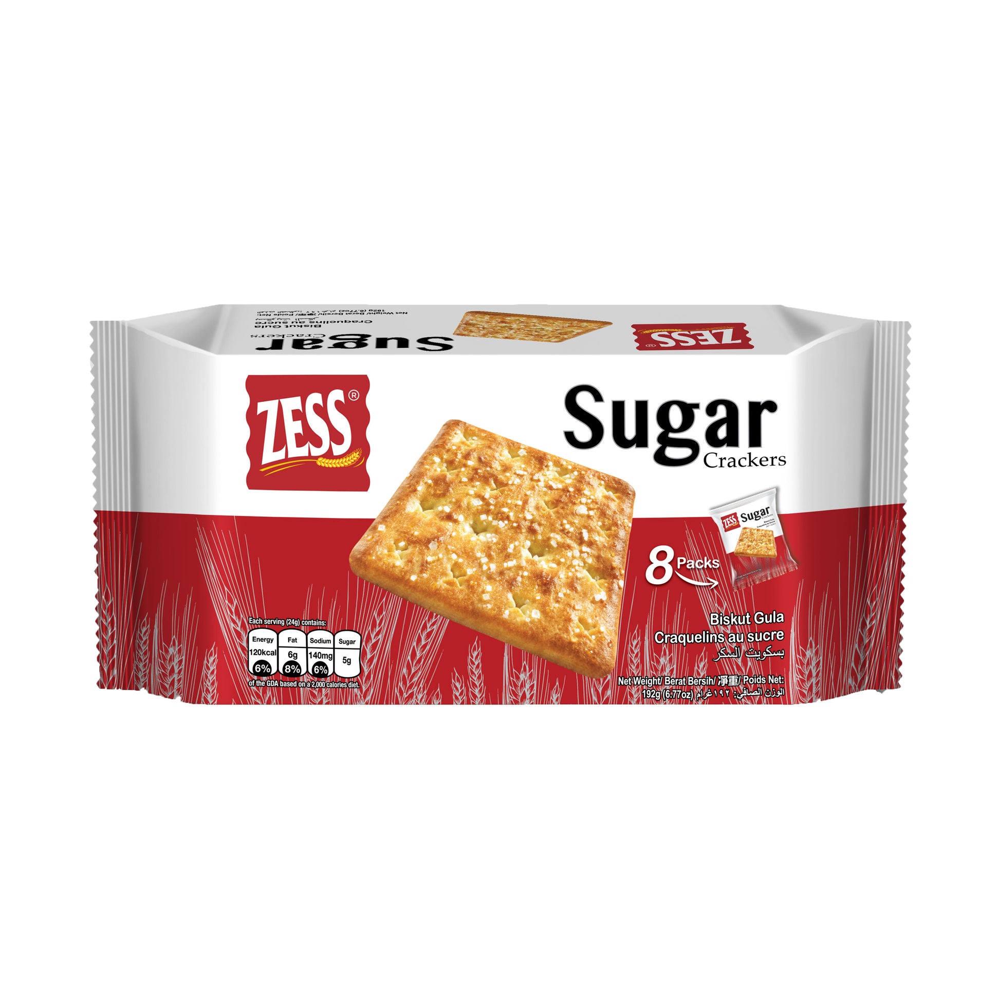 ZESS Sugar Crackers 192g - 24 pieces carton